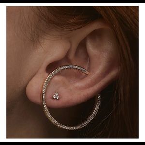 MAISON MIRU CELESTIAL ILLUSION HOOPS IN STERLING SILVER